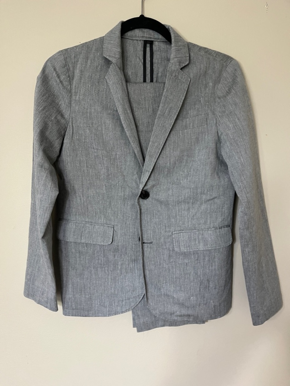 Crewcuts Light Gray Kids Suit- Single-Breasted Sport Coat and Slacks